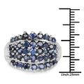 2.70 Carat Genuine Blue Sapphire .925 Sterling Silver Ring by Bids.com