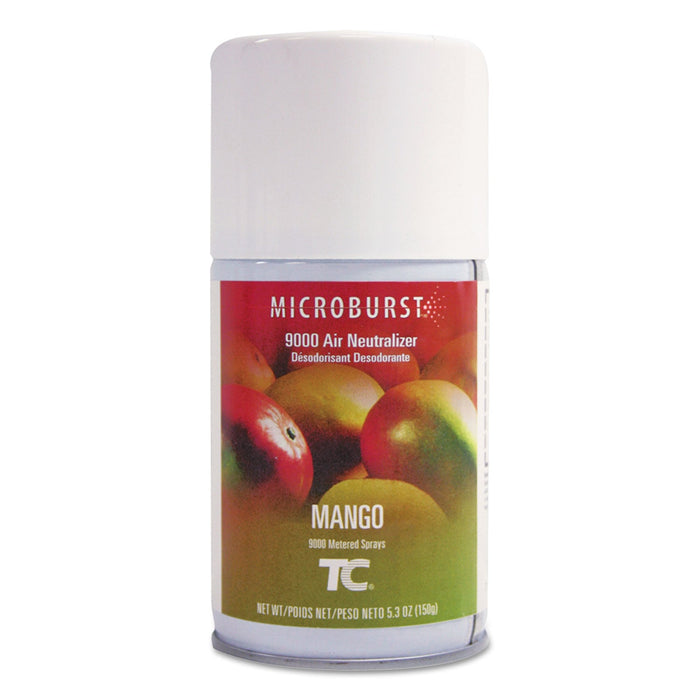 Rubbermaid TC Microburst 9000 Air Freshener Refill, Mango, 5.3 oz Aerosol Spray, 4/Carton