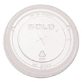 Dart PETE Flat Straw-Slot Cold Cup Lids, Fits 16 oz to 24 oz, Clear, 100/Pack, 10 Packs/Carton
