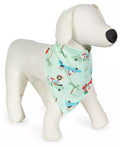 Family Pajamas Tropical Santa Printed Pet Bandana Blue Large by Vanessa Jane