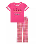 MAX and OLIVIA Big Girls Plaid Long Leg Pajama, 2 Piece Set, Size Medium 7-8 by Vanessa Jane