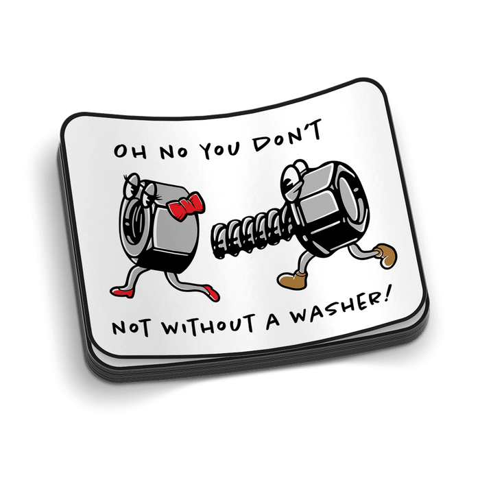 No Washer - Hard Hat Decal by Armed American Supply