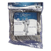 WNA Reflections Heavyweight Plastic Utensils, Fork, Silver, 7", 40/pack