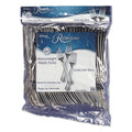 WNA Reflections Heavyweight Plastic Utensils, Fork, Silver, 7", 40/pack