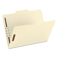 Smead Top Tab Fastener Folders, 1/3-Cut Tabs: Assorted, 2 Fasteners, Letter Size, 11-pt Manila Exterior, 50/Box