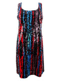 Calvin Klein Womens Sleeveless Sequin Sheath with Scoop Neck Dress, Size 4 by Vanessa Jane