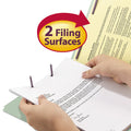 Smead Recycled Pressboard Folders with Two SafeSHIELD Coated Fasteners, 2" Expansion, 1/3-Cut Tabs, Legal Size, Gray-Green, 25/Box
