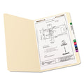 Smead Top Tab Fastener Folders, Straight Tab, 1 Fastener, Legal Size, 11-pt Manila Exterior, 50/Box
