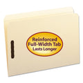 Smead Top Tab Fastener Folders, Straight Tab, 2 Fasteners, Legal Size, 11-pt Manila Exterior, 50/Box