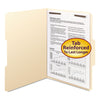 Smead Top Tab Fastener Folders, 1/3-Cut Tabs: Assorted, 1 Fastener, Letter Size, 11-pt Manila Exterior, 50/Box