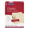 Smead Top Tab Fastener Folders, 1/3-Cut Tabs: Assorted, 2 Fasteners, Letter Size, 11-pt Manila Exterior, 50/Box