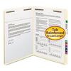 Smead Top Tab Fastener Folders, Straight Tab, 2 Fasteners, Letter Size, 11-pt Manila Exterior, 50/Box