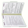 Smead Recycled Pressboard Folders with Two SafeSHIELD Coated Fasteners, 2" Expansion, 1/3-Cut Tabs, Legal Size, Gray-Green, 25/Box