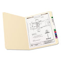 Smead Top Tab Fastener Folders, Straight Tab, 1 Fastener, Letter Size, 11-pt Manila Exterior, 50/Box