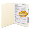 Smead Top Tab Fastener Folders, Straight Tab, 1 Fastener, Letter Size, 11-pt Manila Exterior, 50/Box