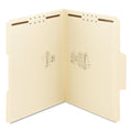 Smead SuperTab Reinforced Guide Height Fastener Folders, 2 Fasteners, Letter Size, 11-pt Manila Exterior, 50/Box