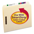 Smead Top Tab Fastener Folders, Straight Tab, 2 Fasteners, Letter Size, 11-pt Manila Exterior, 50/Box