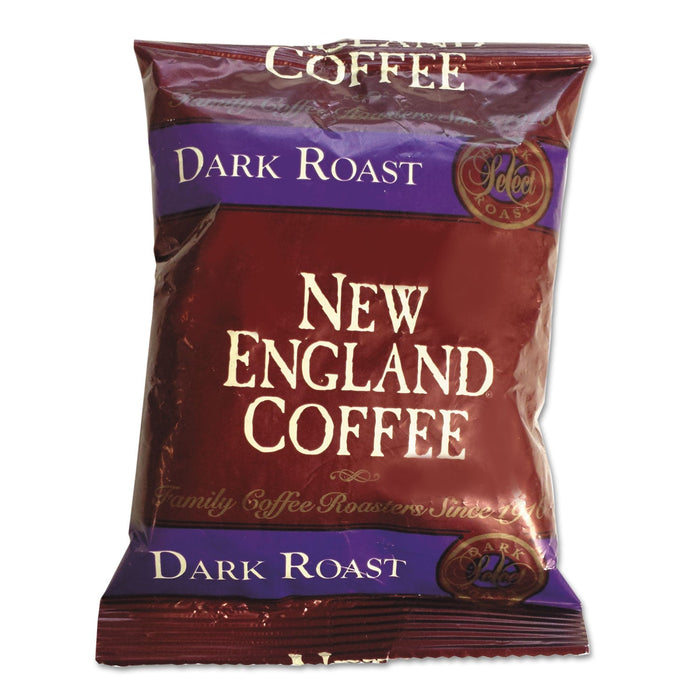 New England Coffee Portion Packs, French Dark Roast, 2.5 oz Pack, 24/Box