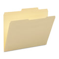 Smead Reinforced Guide Height File Folders, 2/5-Cut Tabs: Right of Center Position, Letter Size, 0.75" Expansion, Manila, 100/Box