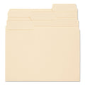 Smead SuperTab Reinforced Guide Height Top Tab Folders, 1/3-Cut Tabs: Assorted, Letter Size, 0.75" Expansion, Manila, 100/Box