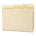 Smead SuperTab Reinforced Guide Height Top Tab Folders, 1/3-Cut Tabs: Assorted, Letter Size, 0.75" Expansion, Manila, 100/Box
