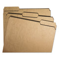 Smead Heavyweight Kraft File Folder, 1/3-Cut Tabs: Assorted, Letter Size, 0.75" Expansion, 11-pt Kraft, Brown, 100/Box
