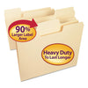 Smead SuperTab Top Tab File Folders, 1/3-Cut Tabs: Assorted, Letter Size, 0.75" Expansion, 14-pt Manila, 50/Box