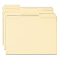 Smead Expandable Heavyweight File Folders, 1/3-Cut Tabs: Assorted, Letter Size, 1.5" Expansion, Manila, 50/Box