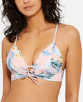 Hula Honey Juniors True Spots Lace-Up Midkini Push-Up Bikini Top by Vanessa Jane