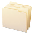 Smead WaterShed Top Tab File Folders, 1/3-Cut Tabs: Assorted, Letter Size, 0.75" Expansion, Manila, 100/Box