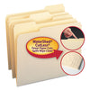 Smead WaterShed/CutLess File Folders, 1/3-Cut Tabs: Assorted, Letter Size, 0.75" Expansion, Manila, 100/Box