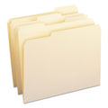 Smead WaterShed Top Tab File Folders, 1/3-Cut Tabs: Assorted, Letter Size, 0.75" Expansion, Manila, 100/Box