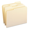 Smead Reinforced Tab Manila File Folders, 1/3-Cut Tabs: Assorted, Letter Size, 0.75" Expansion, 11-pt Manila, 100/Box