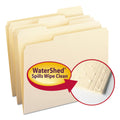 Smead WaterShed Top Tab File Folders, 1/3-Cut Tabs: Assorted, Letter Size, 0.75" Expansion, Manila, 100/Box