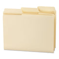 Smead SuperTab Reinforced Guide Height Top Tab Folders, 1/3-Cut Tabs: Assorted, Letter Size, 0.75" Expansion, Manila, 100/Box