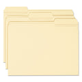 Smead Reinforced Tab Manila File Folders, 1/3-Cut Tabs: Assorted, Letter Size, 0.75" Expansion, 11-pt Manila, 100/Box