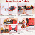 193-Piece: Electric Train Set Steam Locomotive Passenger Coach Coal Car Christmas Train by DailySale