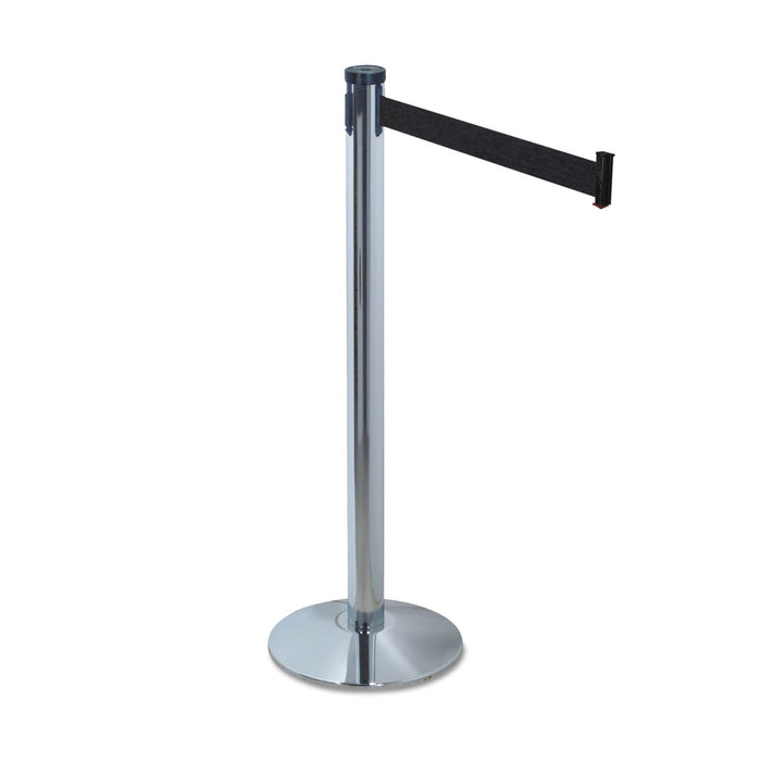 Tatco Adjusta-Tape Crowd Control Stanchion Posts Only, Polished Aluminum, 40" High, Silver, 2/Box