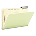 Smead Pressboard Mortgage Folders, 8 Dividers, Legal Size, Green, 10/Box