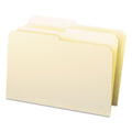 Smead Manila File Folders, 1/2-Cut Tabs: Assorted, Legal Size, 0.75" Expansion, Manila, 100/Box