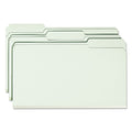Smead Expanding Recycled Heavy Pressboard Folders, 1/3-Cut Tabs: Assorted, Legal Size, 2" Expansion, Gray-Green, 25/Box
