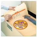 Smead Reinforced Guide Height File Folders, 2/5-Cut Tabs: Right Position, Legal Size, 0.75" Expansion, Manila, 100/Box