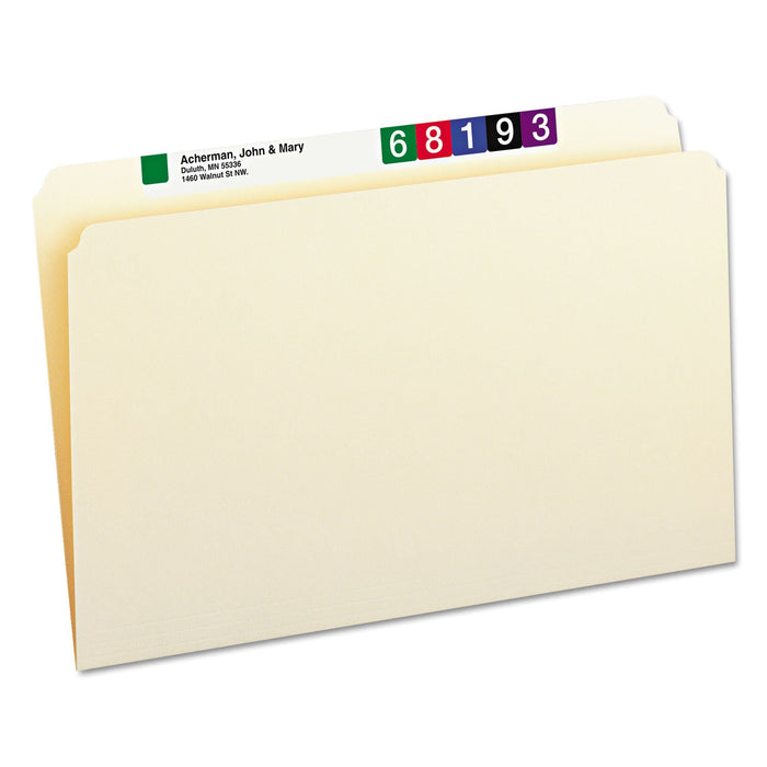 Smead Manila File Folders, Straight Tabs, Legal Size, 0.75" Expansion, Manila, 100/Box