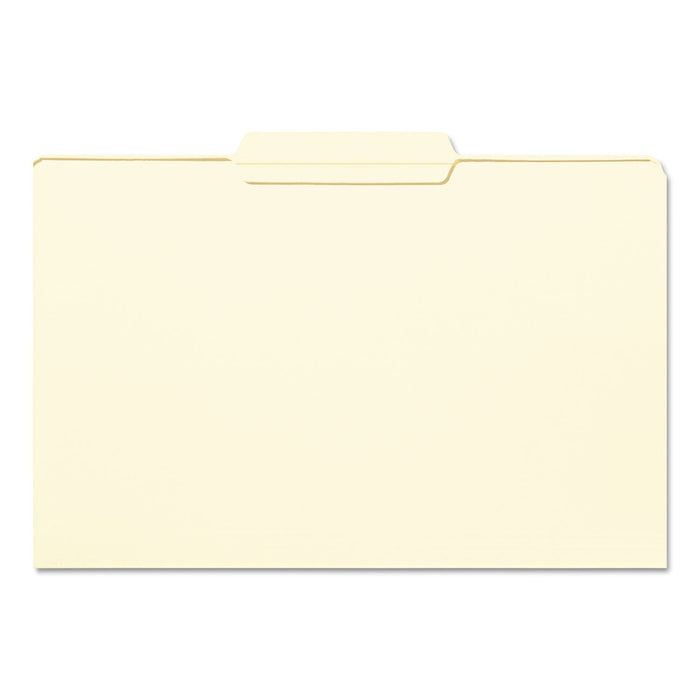 Smead Reinforced Tab Manila File Folders, 1/3-Cut Tabs: Center Position, Legal Size, 0.75" Expansion, 11-pt Manila, 100/Box