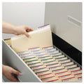 Smead Reinforced Tab Manila File Folders, 1/3-Cut Tabs: Assorted, Letter Size, 0.75" Expansion, 11-pt Manila, 100/Box