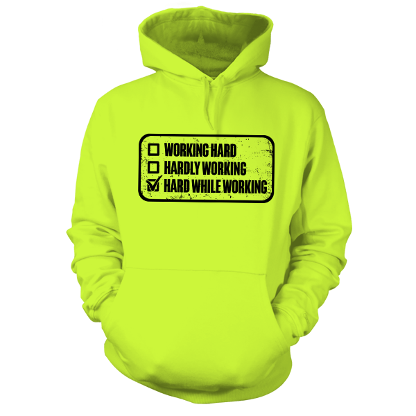 Working Hard - Safety Yellow Hoodie by Armed American Supply