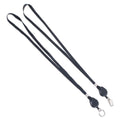 Advantus Lanyards with Retractable ID Reels, Metal Split Ring Fastener, 34" Long, Black, 12/Pack