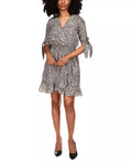 Michael Michael Kors Cheetah-Print Tie-Cuff Dress, Size XS by Vanessa Jane