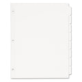 Avery Write and Erase Plain-Tab Paper Dividers, 8-Tab, 11 x 8.5, White, 24 Sets