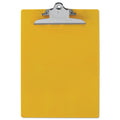 Saunders Recycled Plastic Clipboard with Ruler Edge, 1" Clip Capacity, Holds 8.5 x 11 Sheets, Yellow